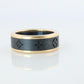 PreOwned Louis Vuitton Band. 18k Titanium Les Gastons Embossed Wide Ring.