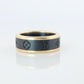 PreOwned Louis Vuitton Band. 18k Titanium Les Gastons Embossed Wide Ring.