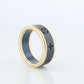 PreOwned Louis Vuitton Band. 18k Titanium Les Gastons Embossed Wide Ring.