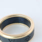 PreOwned Louis Vuitton Band. 18k Titanium Les Gastons Embossed Wide Ring.