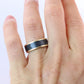 PreOwned Louis Vuitton Band. 18k Titanium Les Gastons Embossed Wide Ring.