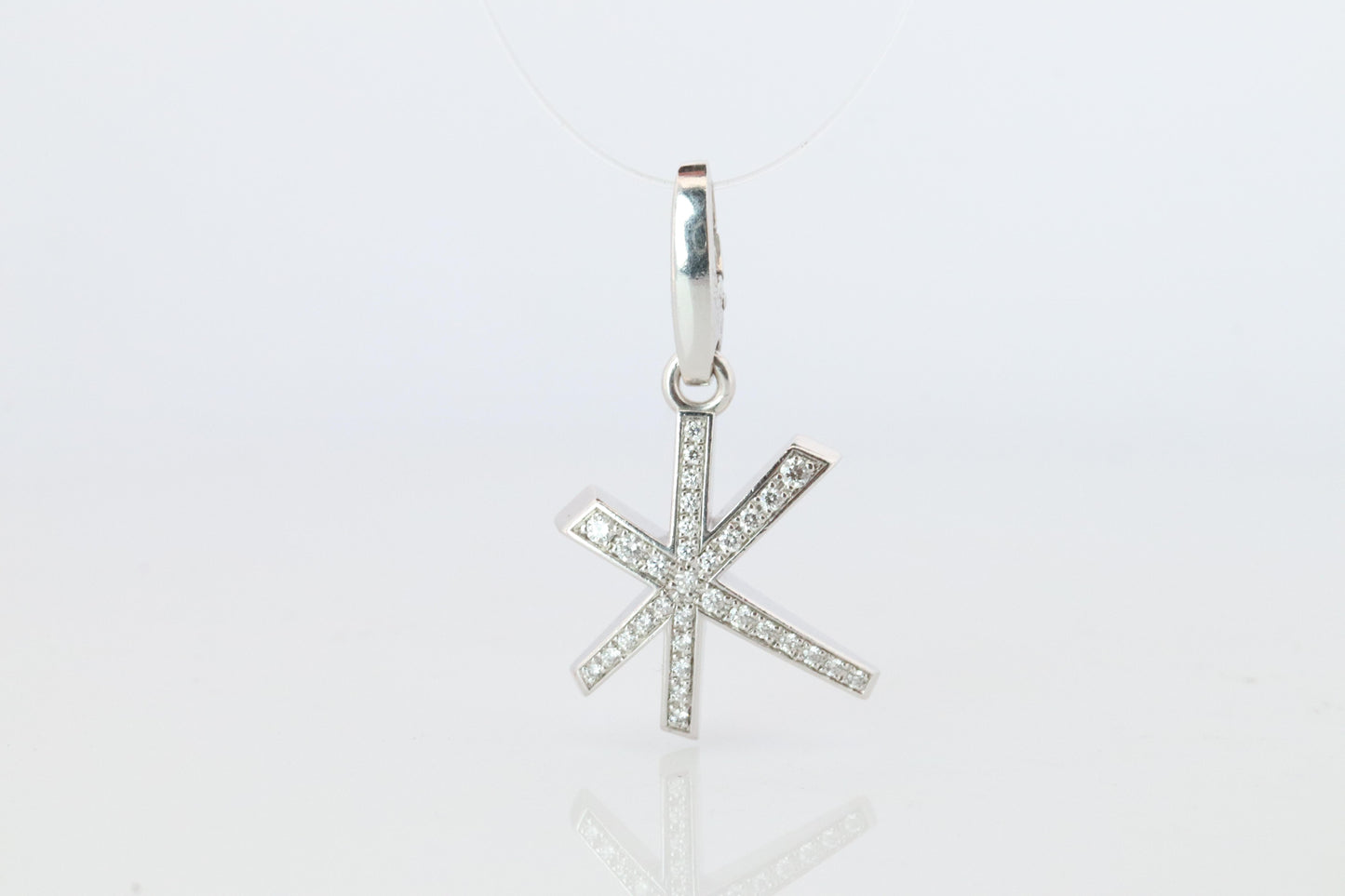 Genuine Cartier Firework Pendant. 18k White Gold Diamond Cartier Fireworks Charm