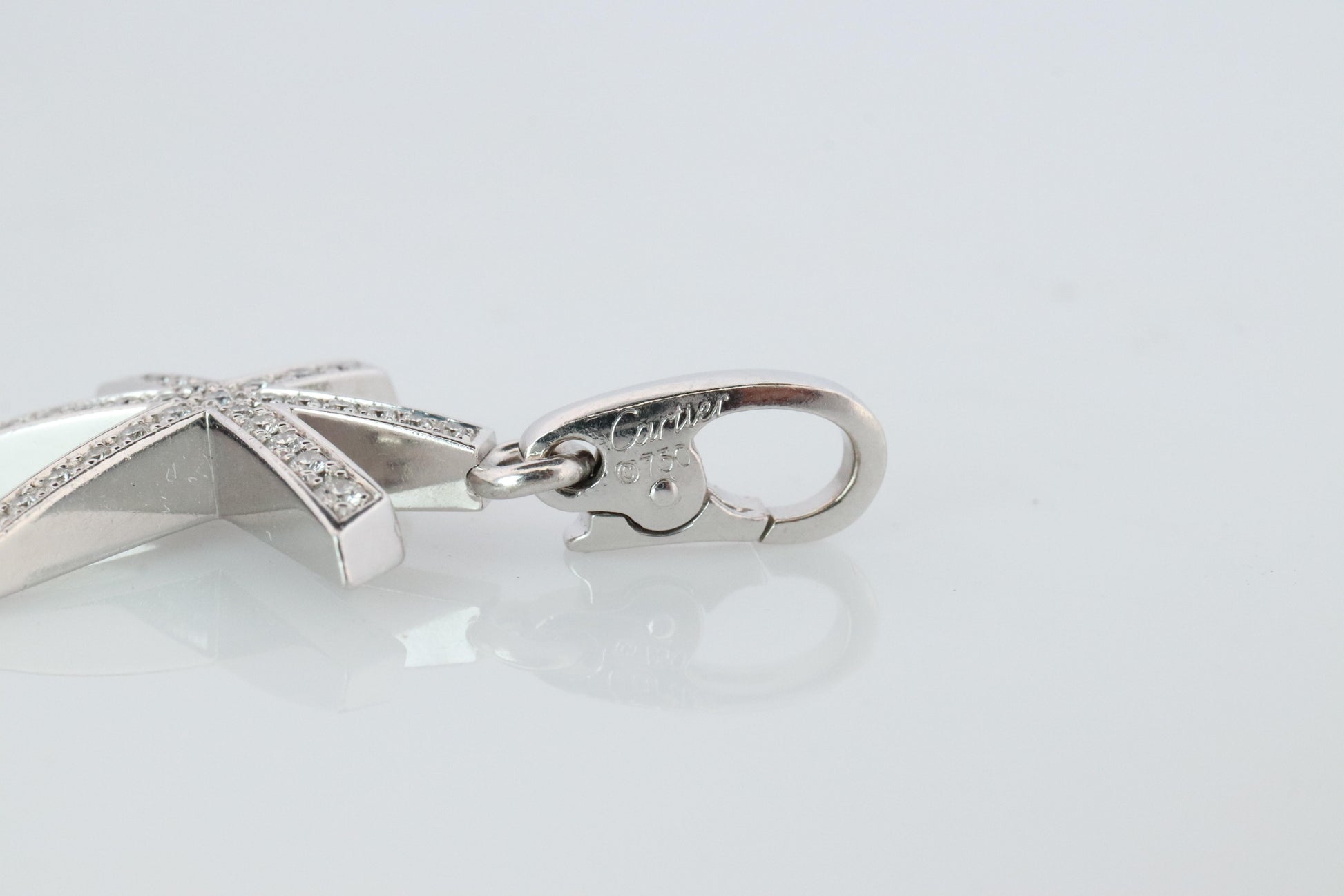 Genuine Cartier Firework Pendant. 18k White Gold Diamond Cartier Fireworks Charm