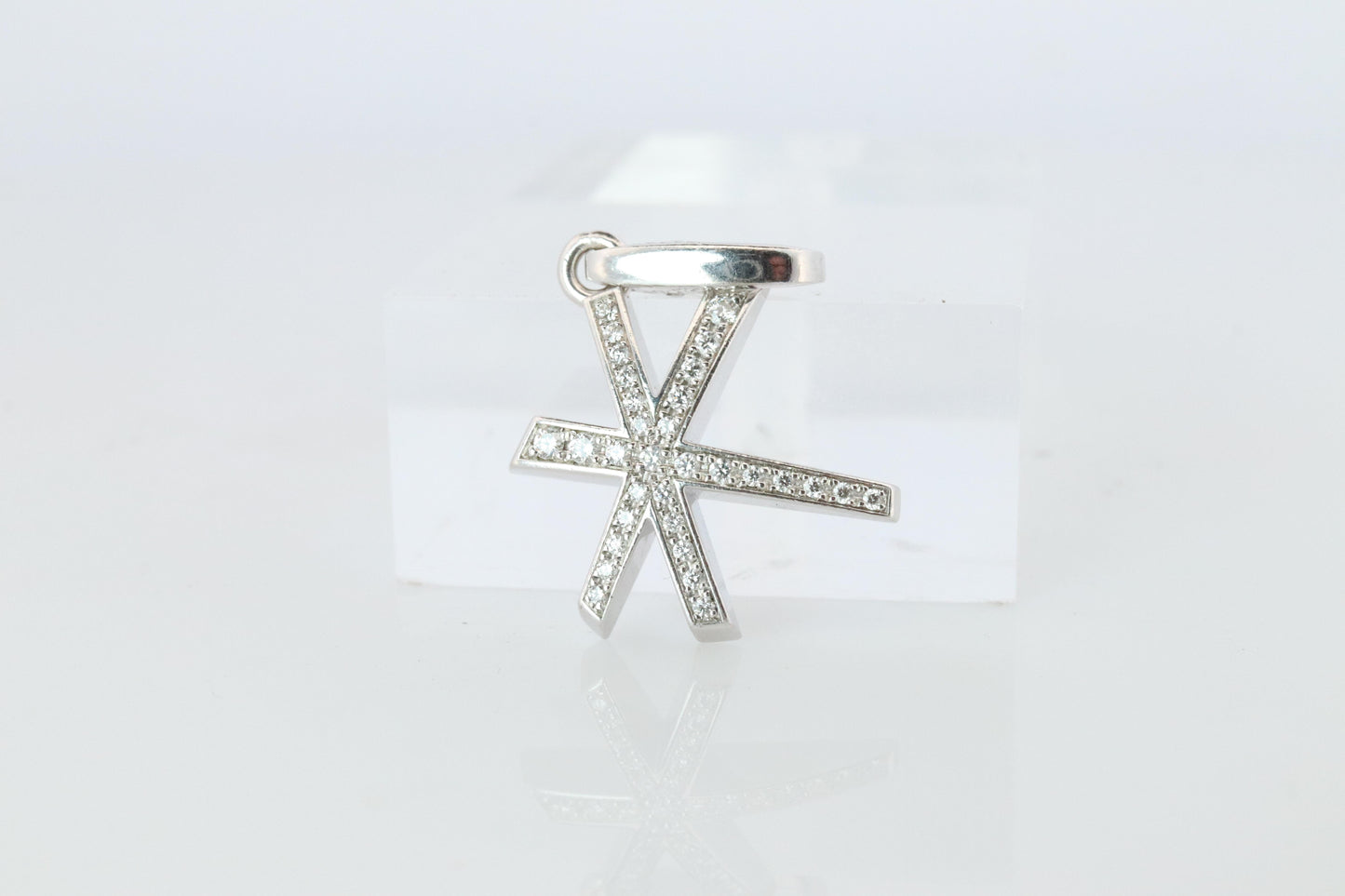 Genuine Cartier Firework Pendant. 18k White Gold Diamond Cartier Fireworks Charm