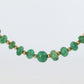 18k Emerald Bead Necklace. Emerald Bead Necklace strand.