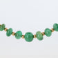 18k Emerald Bead Necklace. Emerald Bead Necklace strand.