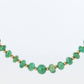 18k Emerald Bead Necklace. Emerald Bead Necklace strand.