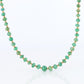 18k Emerald Bead Necklace. Emerald Bead Necklace strand.