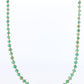 18k Emerald Bead Necklace. Emerald Bead Necklace strand.