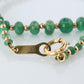 18k Emerald Bead Necklace. Emerald Bead Necklace strand.
