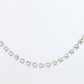Platinum Diamond Tennis Necklace. PT850 round diamond Tennis Chain Strand. 3CTW