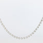 Platinum Diamond Tennis Necklace. PT850 round diamond Tennis Chain Strand. 3CTW