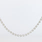 Platinum Diamond Tennis Necklace. PT850 round diamond Tennis Chain Strand. 3CTW