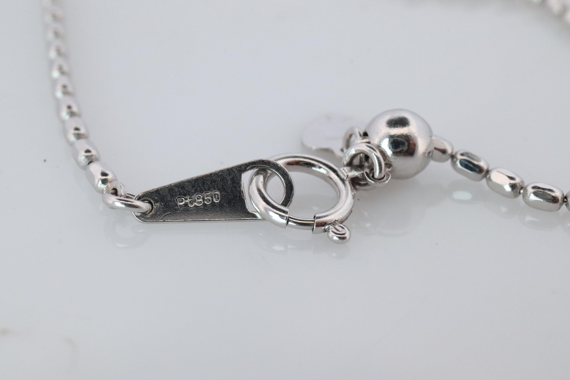Platinum Diamond Tennis Necklace. PT850 round diamond Tennis Chain Strand. 3CTW