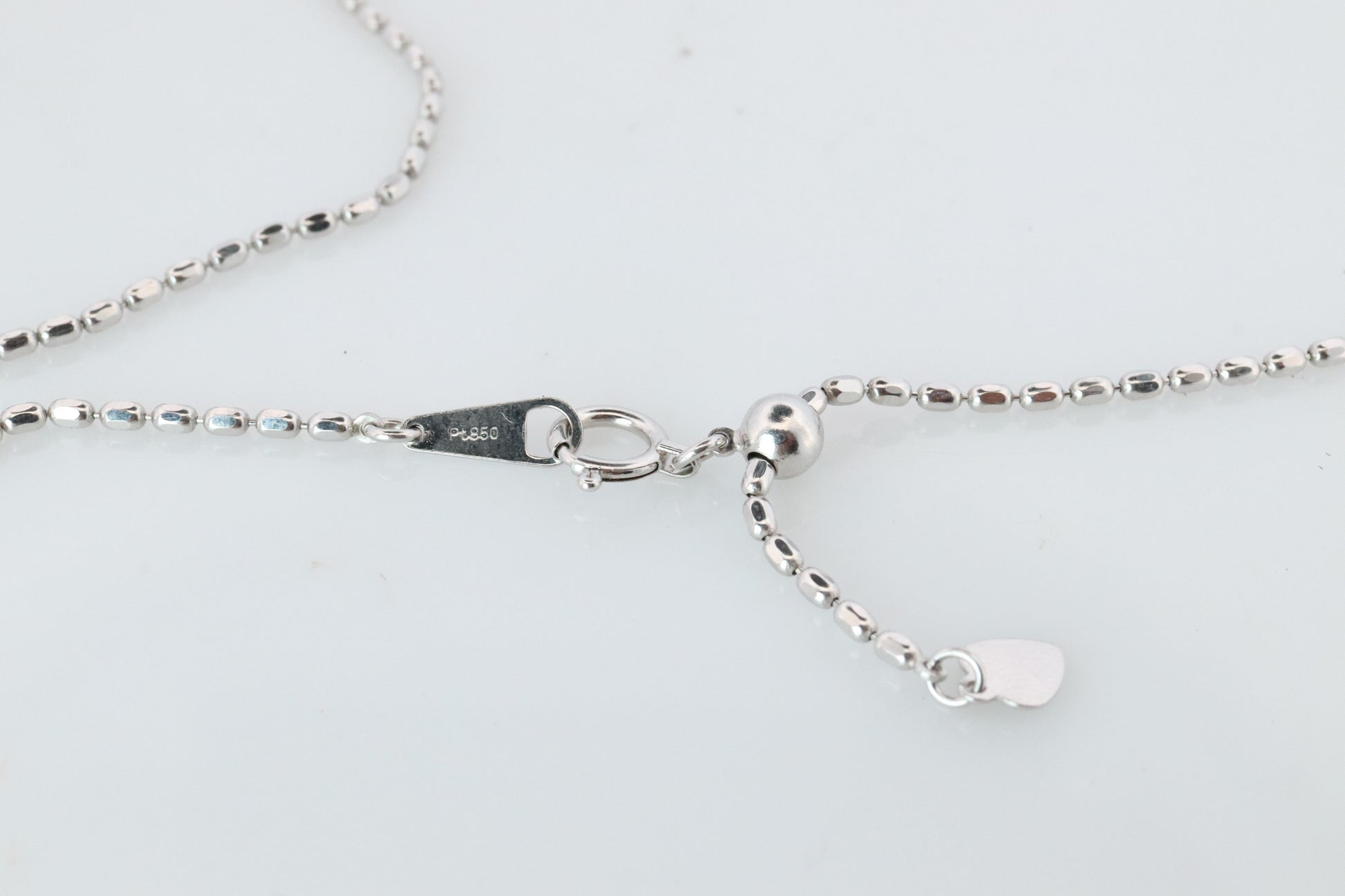 Platinum Diamond Tennis Necklace. PT850 round diamond Tennis Chain Strand. 3CTW
