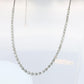 Platinum Diamond Tennis Necklace. PT850 round diamond Tennis Chain Strand. 3CTW