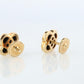 Van Cleef Arpels Pure Alhambra Earrings Genuine VCA 18k YG Vintage Black Onyx