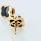 Van Cleef Arpels Pure Alhambra Earrings Genuine VCA 18k YG Vintage Black Onyx