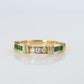 CARTIER Contessa 18k 750 Yellow Gold Ring. Cartier Diamond and Emerald Band