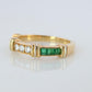 CARTIER Contessa 18k 750 Yellow Gold Ring. Cartier Diamond and Emerald Band