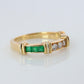 CARTIER Contessa 18k 750 Yellow Gold Ring. Cartier Diamond and Emerald Band