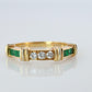 CARTIER Contessa 18k 750 Yellow Gold Ring. Cartier Diamond and Emerald Band