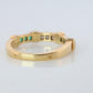 CARTIER Contessa 18k 750 Yellow Gold Ring. Cartier Diamond and Emerald Band