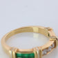 CARTIER Contessa 18k 750 Yellow Gold Ring. Cartier Diamond and Emerald Band