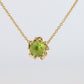 Vintage Tiffany Co Necklace. 18k Tiffany Green Peridot Kiss Around Pendant.