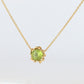 Vintage Tiffany Co Necklace. 18k Tiffany Green Peridot Kiss Around Pendant.