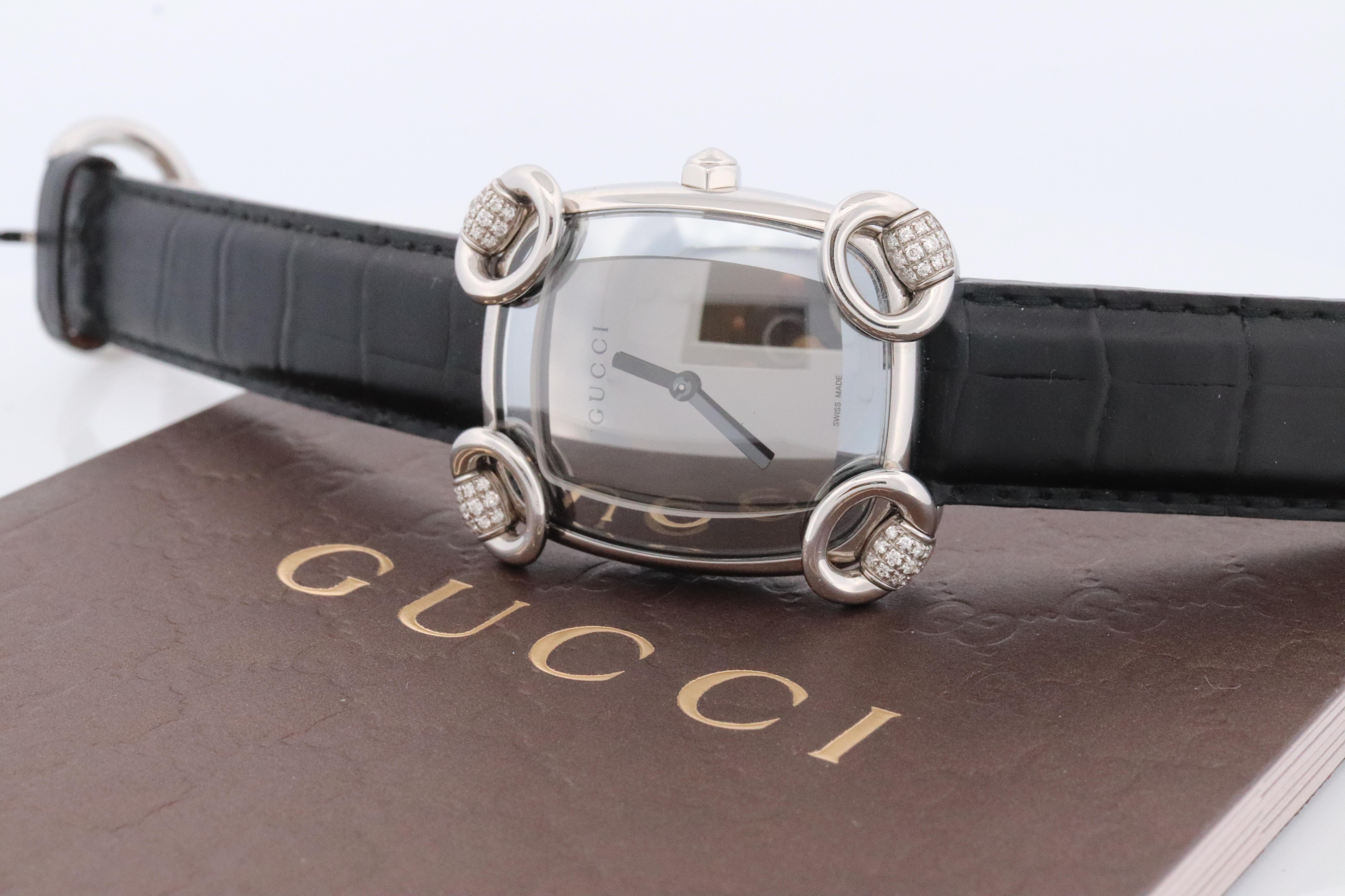 Gucci horsebit diamond watch best sale