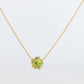 Vintage Tiffany Co Necklace. 18k Tiffany Green Peridot Kiss Around Pendant.