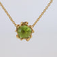 Vintage Tiffany Co Necklace. 18k Tiffany Green Peridot Kiss Around Pendant.