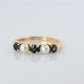 18k Tiffany and Co. Sapphire Pearl Ring. 18k Gold Tiffany Sapphire Eternity band