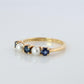 18k Tiffany and Co. Sapphire Pearl Ring. 18k Gold Tiffany Sapphire Eternity band