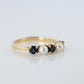 18k Tiffany and Co. Sapphire Pearl Ring. 18k Gold Tiffany Sapphire Eternity band