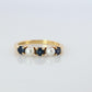 18k Tiffany and Co. Sapphire Pearl Ring. 18k Gold Tiffany Sapphire Eternity band
