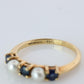 18k Tiffany and Co. Sapphire Pearl Ring. 18k Gold Tiffany Sapphire Eternity band