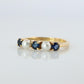 18k Tiffany and Co. Sapphire Pearl Ring. 18k Gold Tiffany Sapphire Eternity band