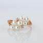 Mikimoto Ring. Vintage 18k Gold Mikimoto Pearl and Diamond Cluster. Vines Grapes