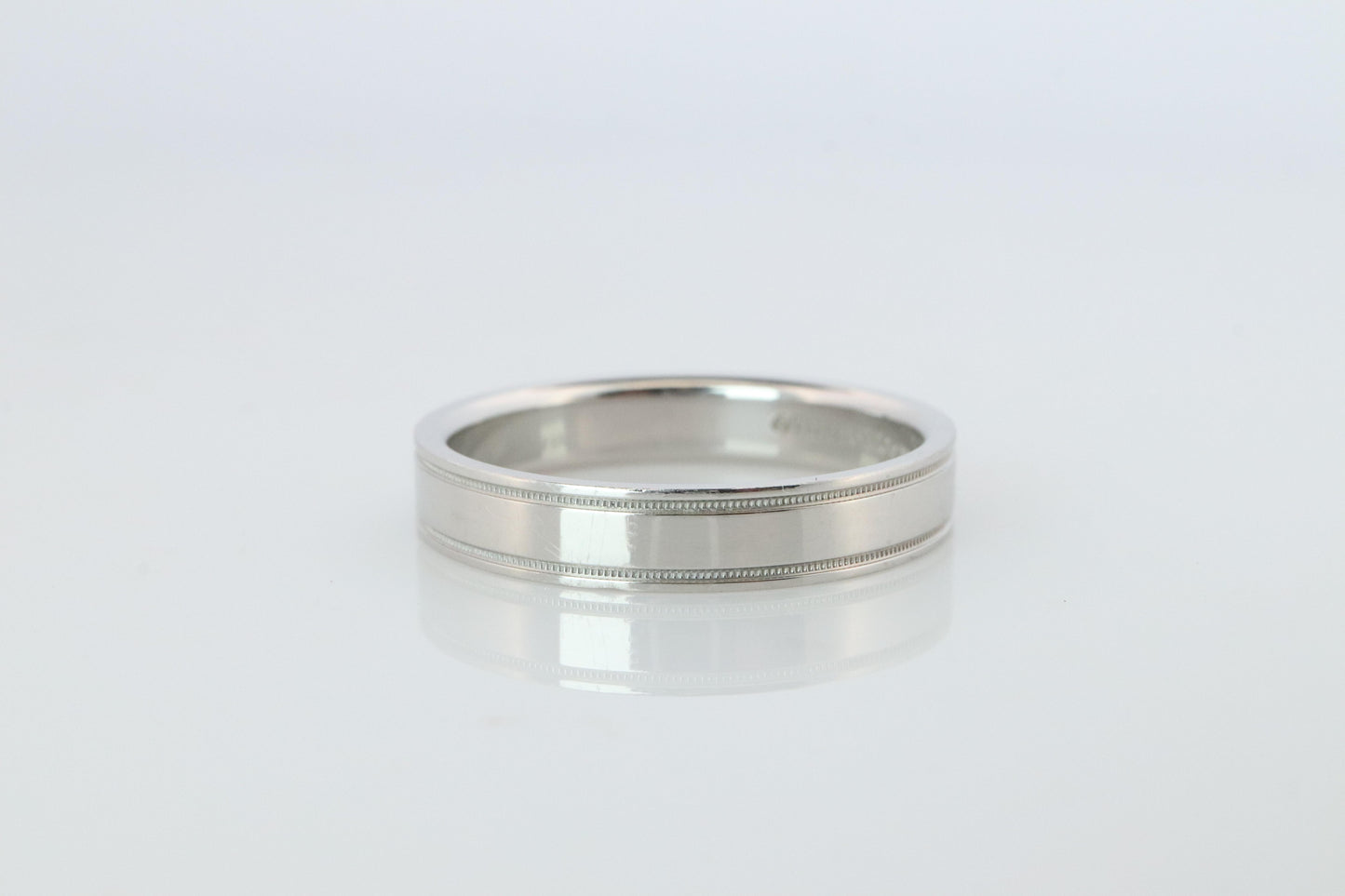 Tiffany and Co Authentic Ring. Tiffany Together Double Milgrain Platinum Band
