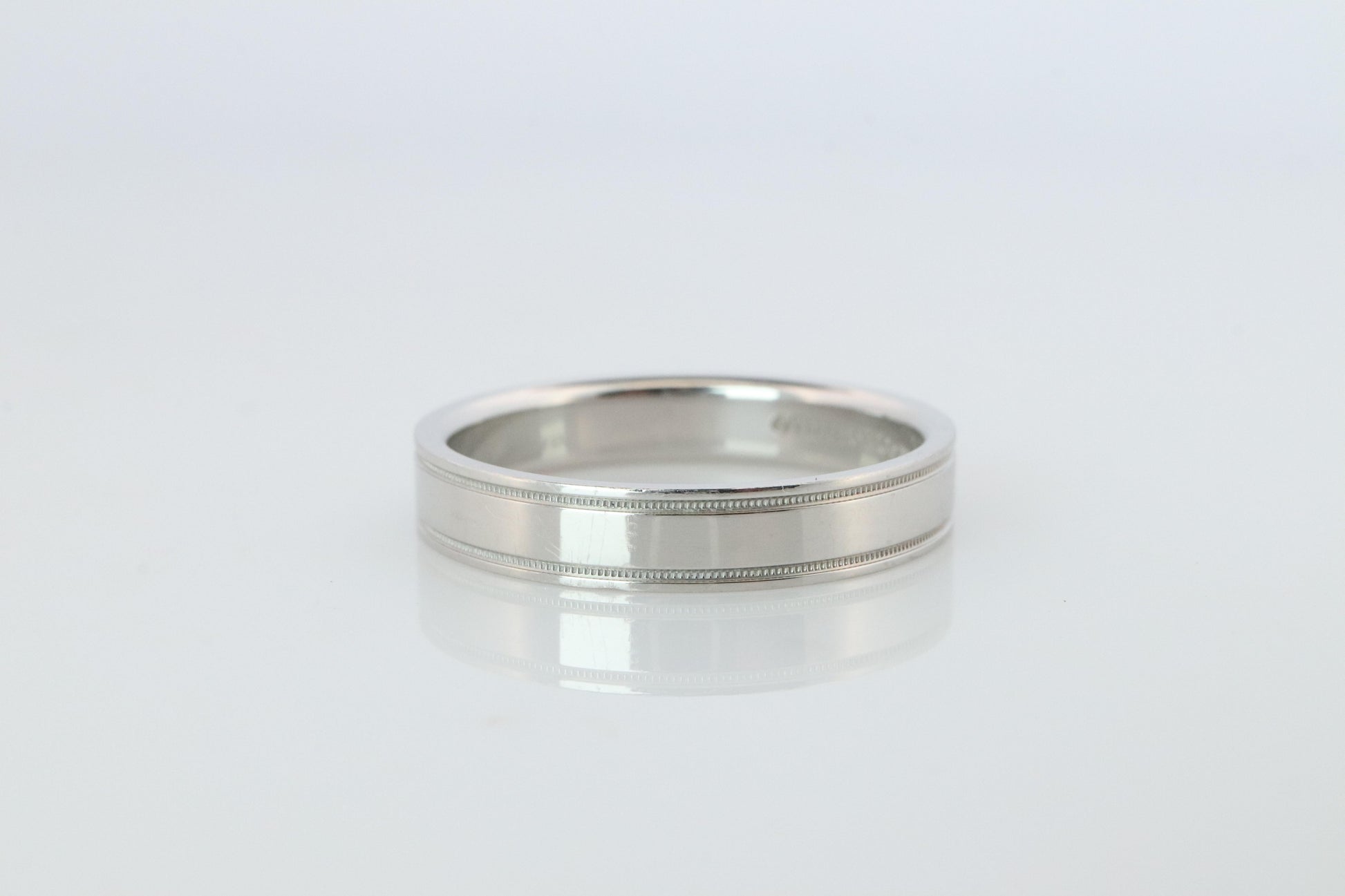 Tiffany and Co Authentic Ring. Tiffany Together Double Milgrain Platinum Band