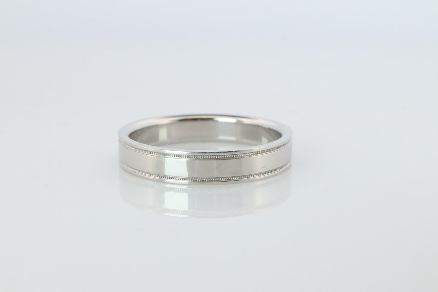 Tiffany and Co Authentic Ring. Tiffany Together Double Milgrain Platinum Band