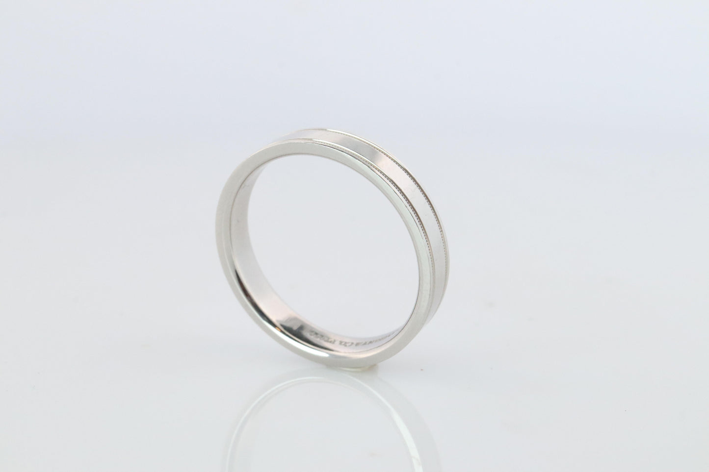 Tiffany and Co Authentic Ring. Tiffany Together Double Milgrain Platinum Band