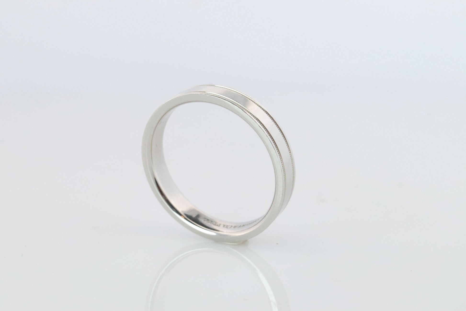 Tiffany and Co Authentic Ring. Tiffany Together Double Milgrain Platinum Band