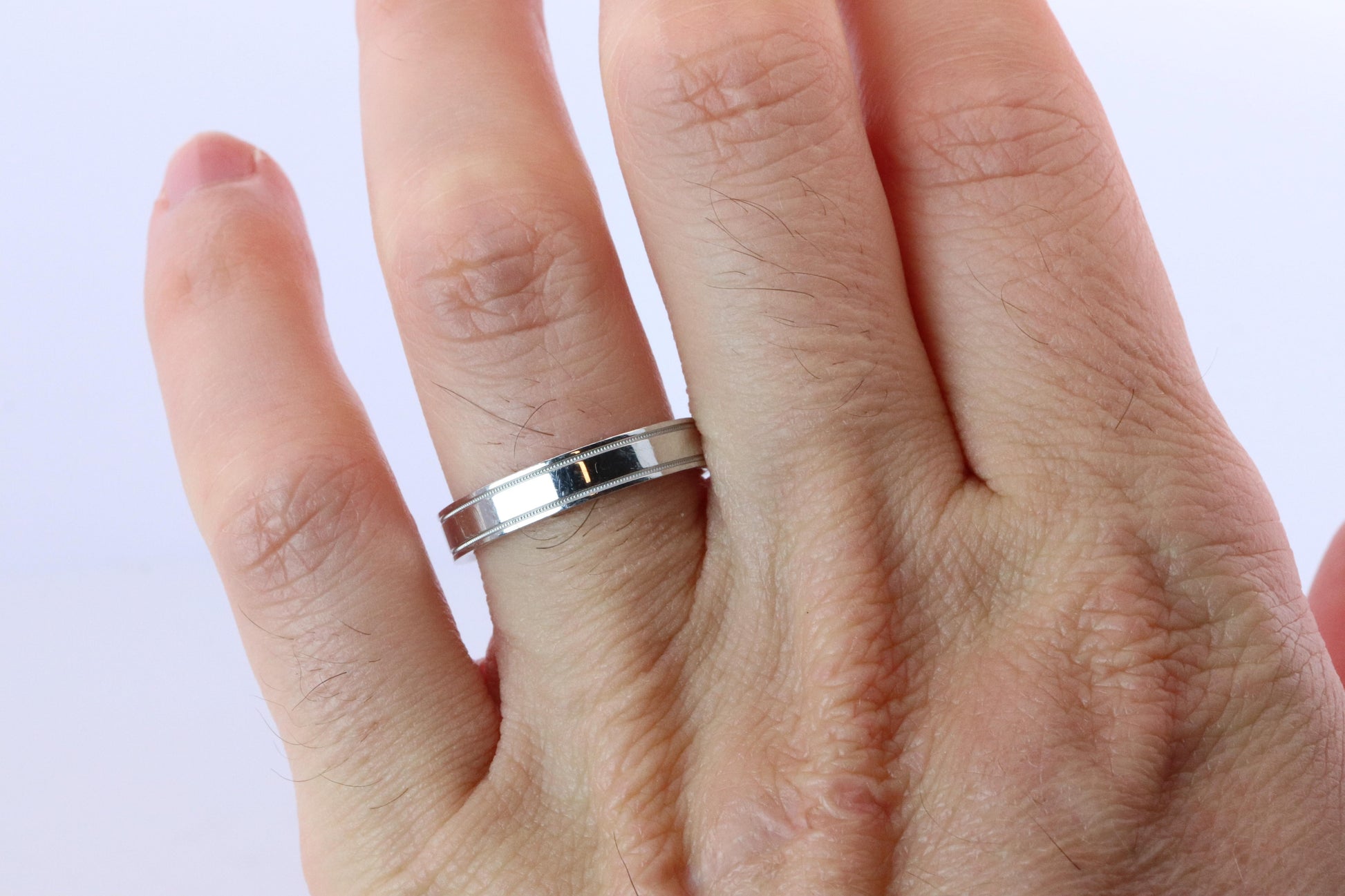 Tiffany and Co Authentic Ring. Tiffany Together Double Milgrain Platinum Band