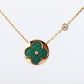 Louis Vuitton Malachite Blossom BB Sun Necklace LV 18k YG Diamond Pendant