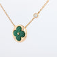 Louis Vuitton Malachite Blossom BB Sun Necklace LV 18k YG Diamond Pendant