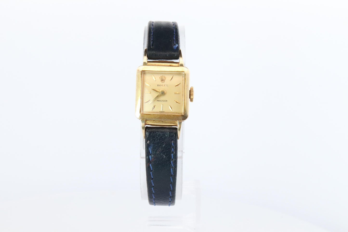 Rolex Womens Cocktail Watch. 9k YG 9179 Manual Windup. Square Case.