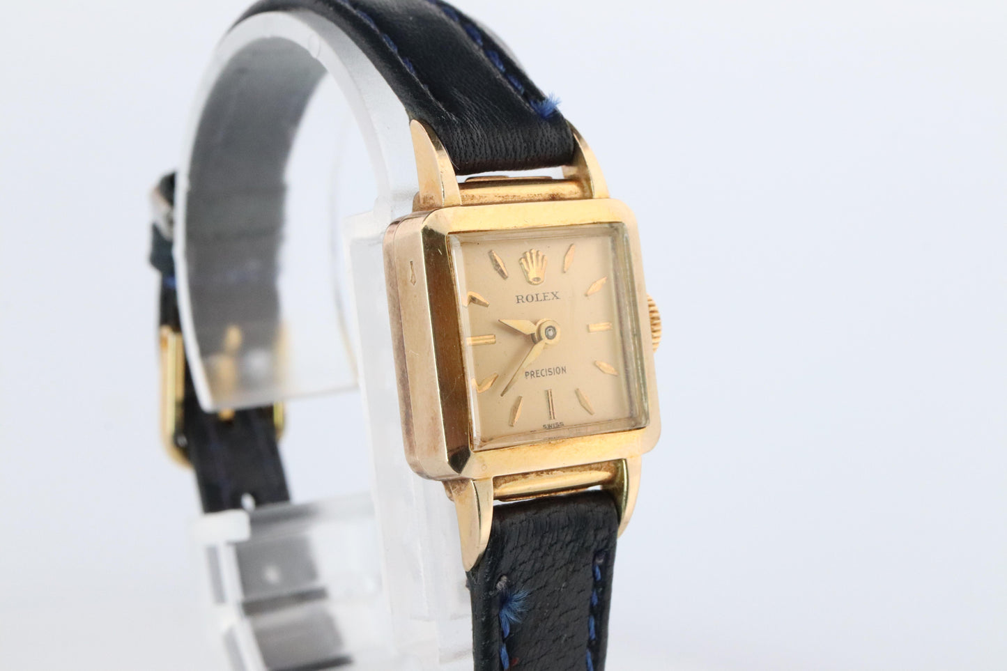 Rolex Womens Cocktail Watch. 9k YG 9179 Manual Windup. Square Case.